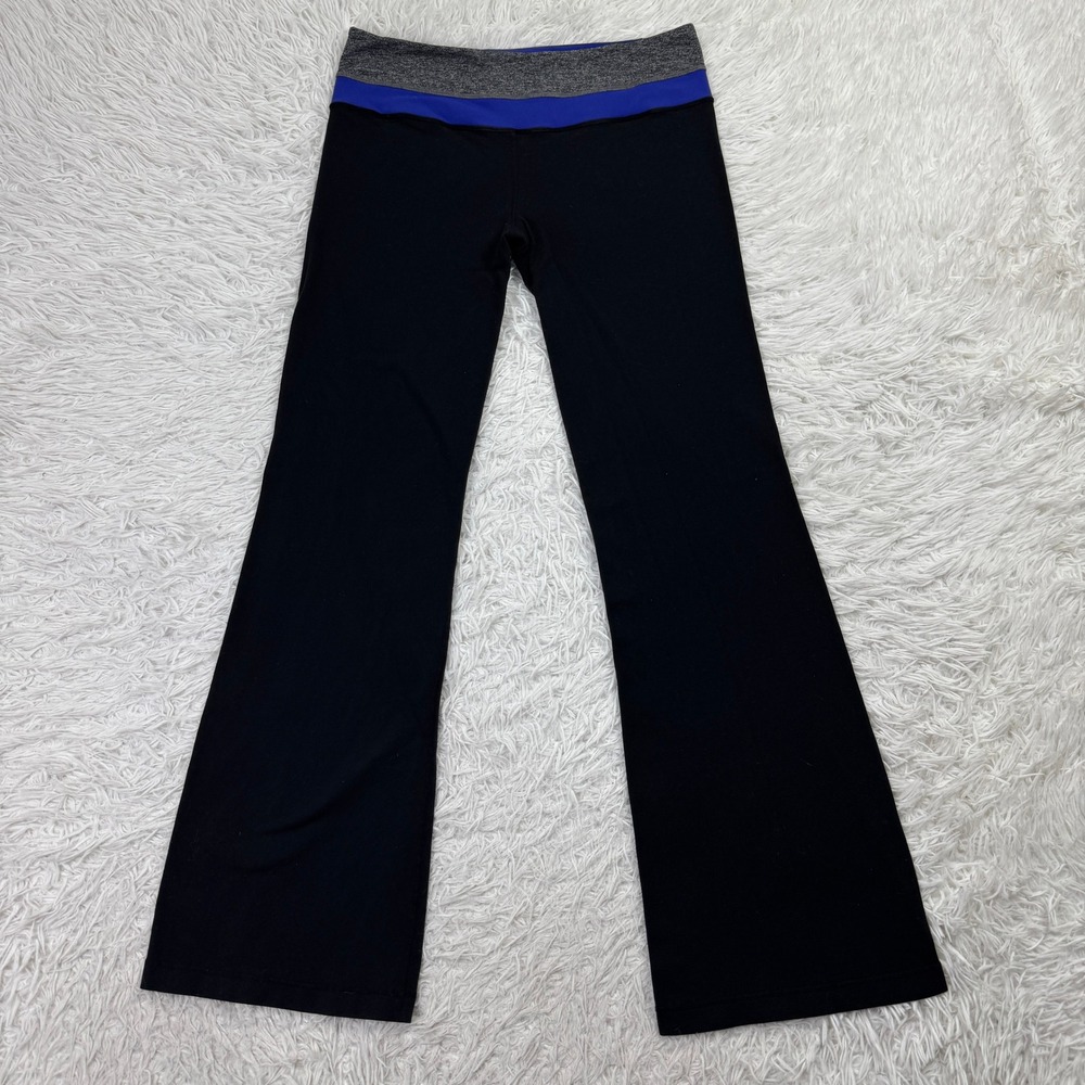 Lululemon Pants Womens 10 Black Groove Flared Leggings Stretch Athleisure Yoga
